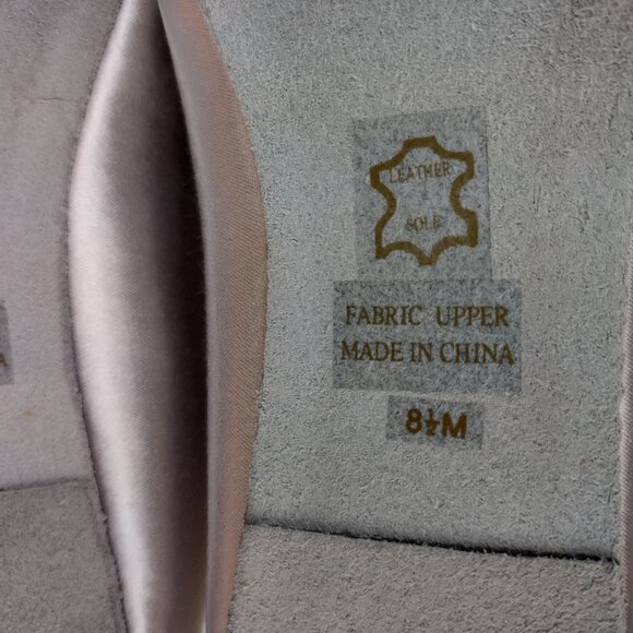 Vintage Touch Ups Silver Ballet Slippers House Shoes Flats NIB Glam - Picture 4 of 5